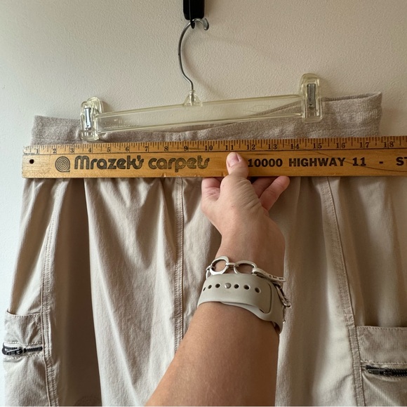 TANGERINE lightweight skort in tan activewear & golf elastic / drawstring waist - Picture 3 of 7